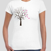 Tree Finch Womans Softstyle Round Neck Tee