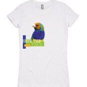 Save the Gouldian Finch Colour Womans Wafer Tee