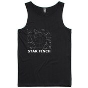 Star Finch Black Lowdown Singlet