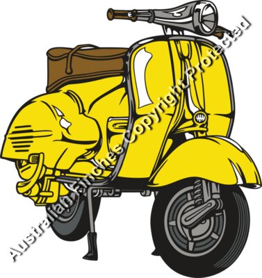 Yellow Vespa Scooter
