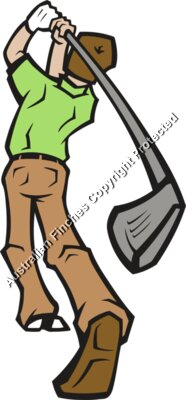 Man Golf Swing