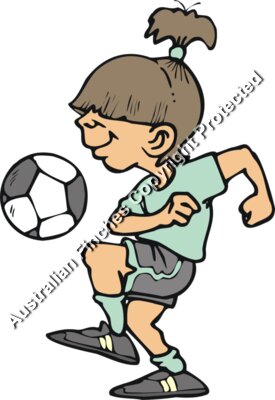 Girl Juggling Soccer