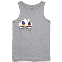 Gouldian Finch Map Mens Lowdown Singlet